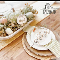 Place Setting Words| Table Setting Words| Thankful| Grateful| Gather| Blessed