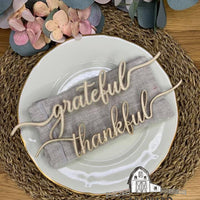 Place Setting Words| Table Setting Words| Thankful| Grateful| Gather| Blessed