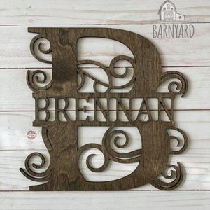 Family Name Monogram Sign