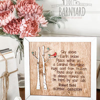 Personalized Memorial Cardinal Poem 3-D Wood Sign