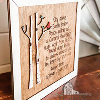 Personalized Memorial Cardinal Poem 3-D Wood Sign
