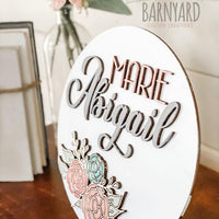 3D Personalized Baby Wood Sign