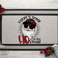 Stylish Christmas Doormat,(They're Some Ho's In This House!) Custom Doormat