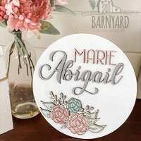 3D Personalized Baby Wood Sign