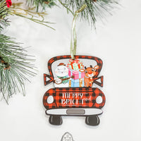 Vintage Red Christmas Trucks Filled With Joy Ornament Sets