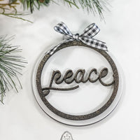 Farmhouse Shiplap Christmas Ornament Set