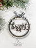 Farmhouse Shiplap Christmas Ornament Set
