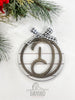 Farmhouse Shiplap Christmas Ornament Set