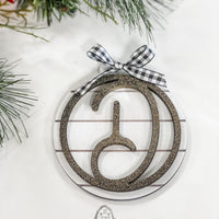 Farmhouse Shiplap Christmas Ornament Set