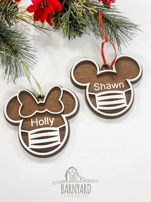 Magical Masked Mouse Family Ornaments
