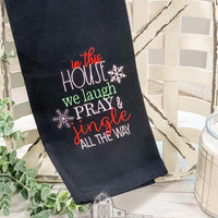 In This House We Pray Christmas Dish Towel
