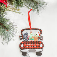 Vintage Red Christmas Trucks Filled With Joy Ornament Sets