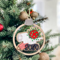 2020 Covid Quarantined Mask, Toilet Paper Ornament