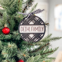 Personalized Farmhouse Style Ornament Set