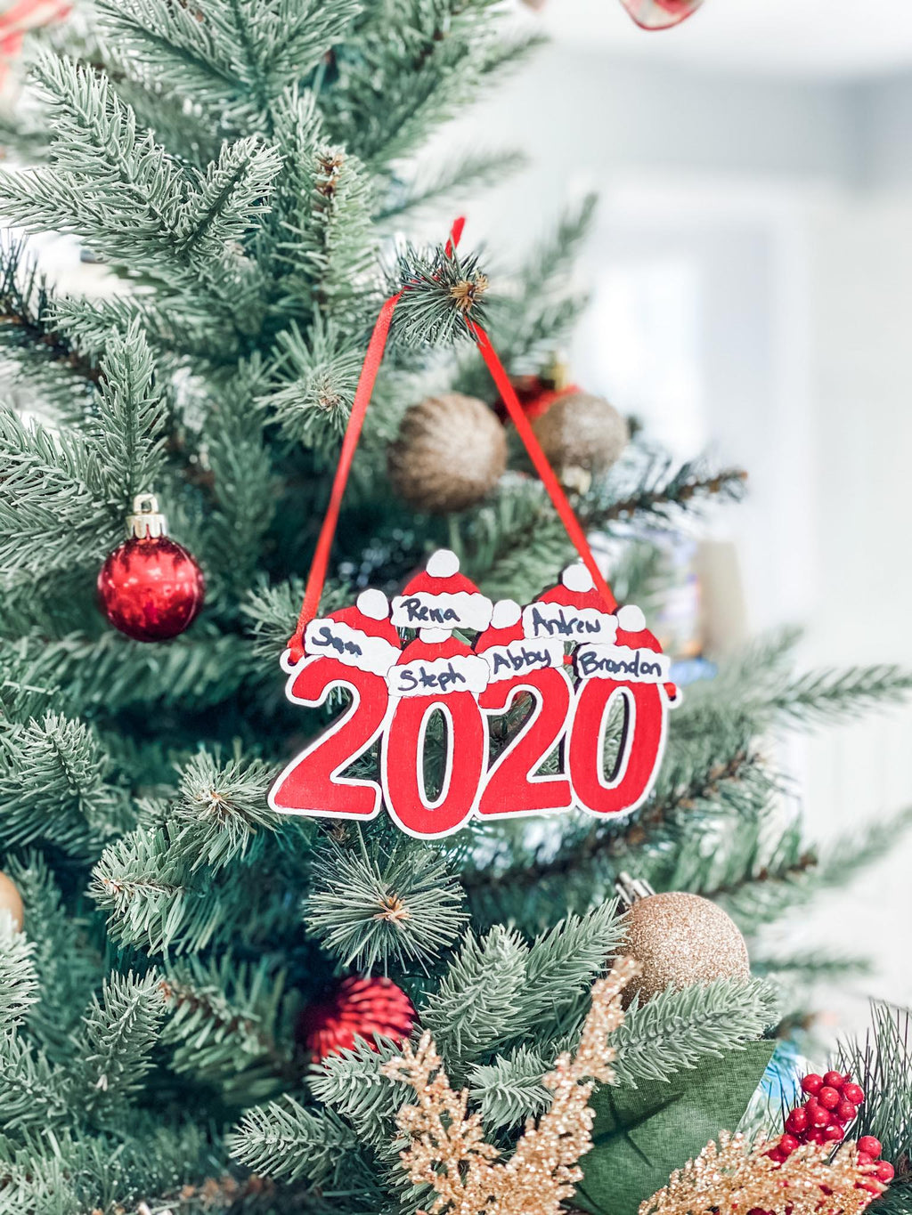 2020 Santa Hat Personalized Ornament