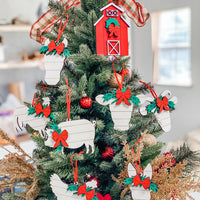Barnyard Animal Farmhouse Ornament Set