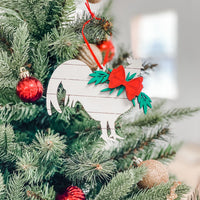 Barnyard Animal Farmhouse Ornament Set