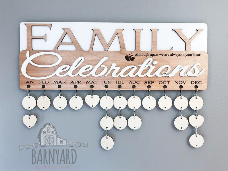 Personalized Family Birthday and Celebration Board Wall Hanging
