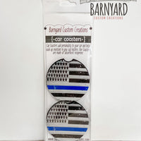Blue Flag  Car Coaster