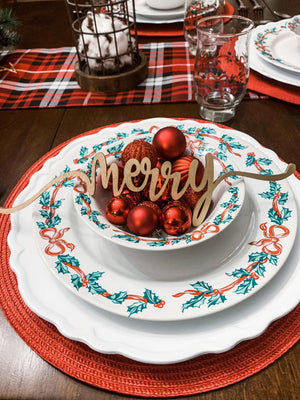 Christmas Place Setting Words