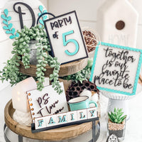 Family Farmhouse Tiered Tray Signs (Painted/DIY)
