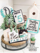 Family Farmhouse Tiered Tray Signs (Painted/DIY)