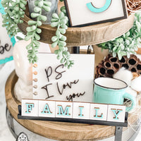 Family Farmhouse Tiered Tray Signs (Painted/DIY)