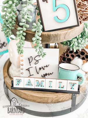 Family Farmhouse Tiered Tray Signs (Painted/DIY)