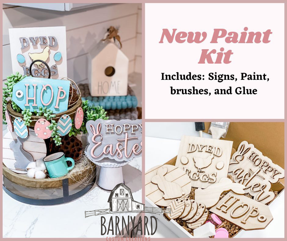 DIY Easter Tier Tray Paint Kit