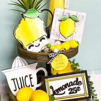 Marshmallow Lemon Tier Tray Signs