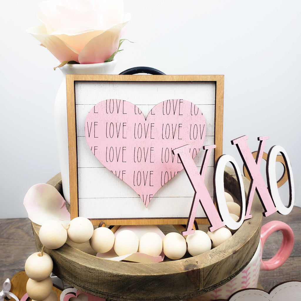 Valentine Tiered Tray Signs