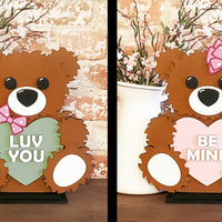 Cuddly Valentine Bears Shelf Sitters / DIY Kit