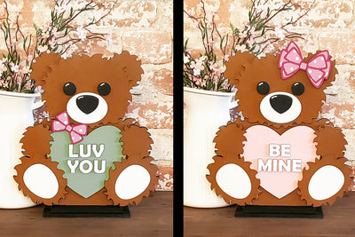 Cuddly Valentine Bears Shelf Sitters / DIY Kit