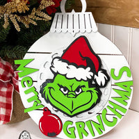 Grinch Ornament Door Hanger