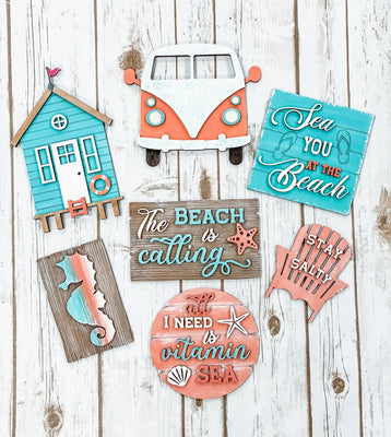 Beach Tier Tray Signs