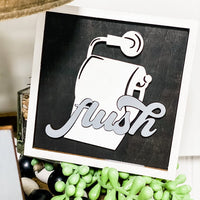 Bathroom Tier Tray Signs