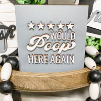 Bathroom Tier Tray Signs