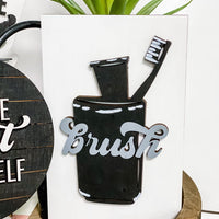 Bathroom Tier Tray Signs