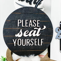 Bathroom Tier Tray Signs