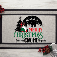 Merry Christmas From Our Gnome To Yours Doormat, Custom Doormat