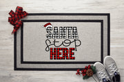 Santa Stop Here Christmas Doormat, Custom Doormat