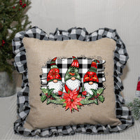 Gnome Trio Christmas Sublimation Pillow Cover