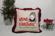 Gnome Christmas Sublimation Pillow Cover