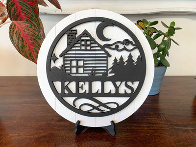 Personalized Family Name Round Cabin Collection