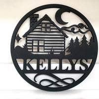 Personalized Family Name Round Cabin Collection
