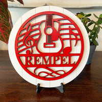 Personalized Guitar Name Round Collection