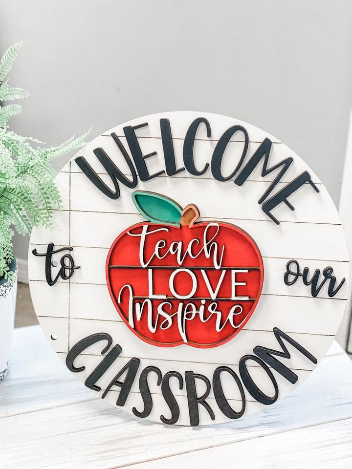 Interchangeable School Sign| Teacher Gift| Classroom Sign Decor| Teacher Door Sign| Teacher Gift