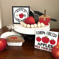 Tier Tray APPLE themed Mini SIGNS
