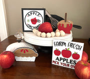 Tier Tray APPLE themed Mini SIGNS