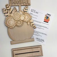 Floral Pumpkin Stand Sitter Sign| DIY Paint Kit